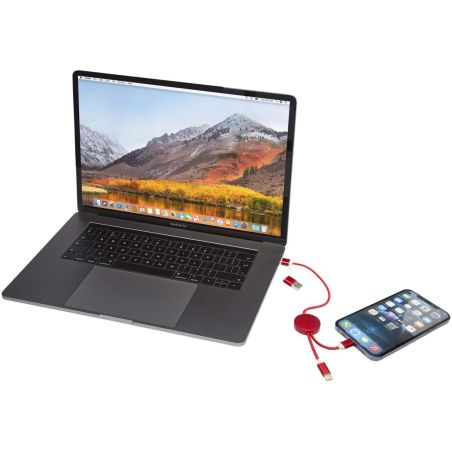 Cable 5 en 1 de aluminio y plástico reciclado de 30 cm para sincronización de datos y carga rápida de 27 W Personalizado 6124424