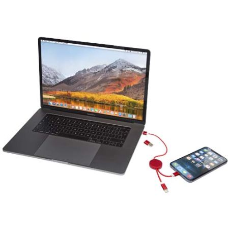 Cable 5 en 1 de aluminio y plástico reciclado de 30 cm para sincronización de datos y carga rápida de 27 W Personalizado 6124424