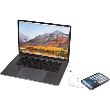 Cable 5 en 1 de plástico reciclado de 30 cm para sincronización de datos y carga rápida de 27 W Personalizado 6124427