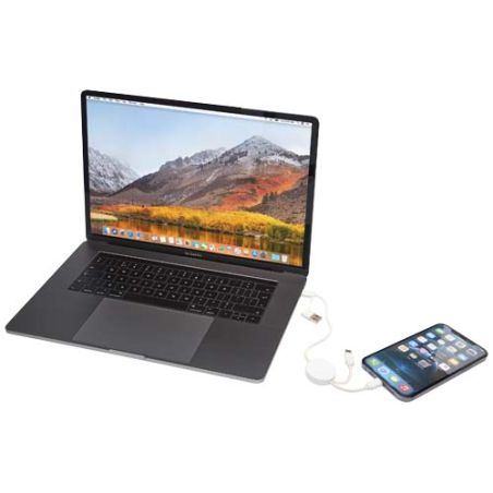 Cable 5 en 1 de plástico reciclado de 30 cm para sincronización de datos y carga rápida de 27 W Personalizado 6124427