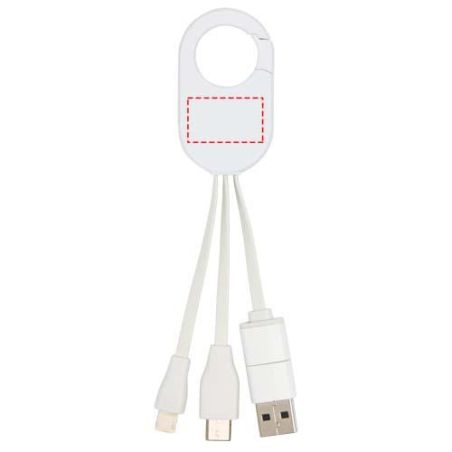 Cable de carga 4 en 1 de plástico reciclado Personalizada 6124435
