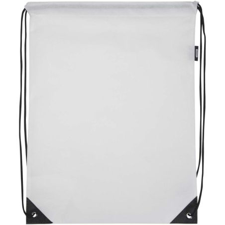 Bolsa de tela sin tejer de material reciclado GRS con cordón de 5 l Personalizada 6130080