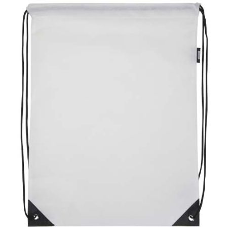 Bolsa de tela sin tejer de material reciclado GRS con cordón de 5 l Personalizada 6130080