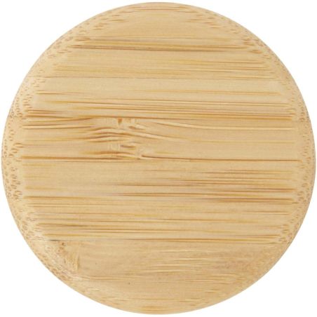 Botella de cristal de 500 ml con asa de silicona y tapa de bambú Personalizada 6100853