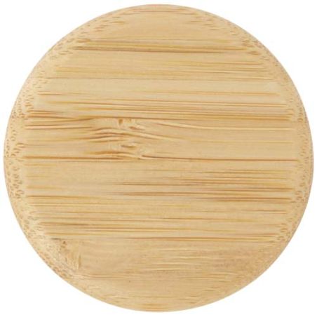 Botella de cristal de 500 ml con asa de silicona y tapa de bambú Personalizada 6100853