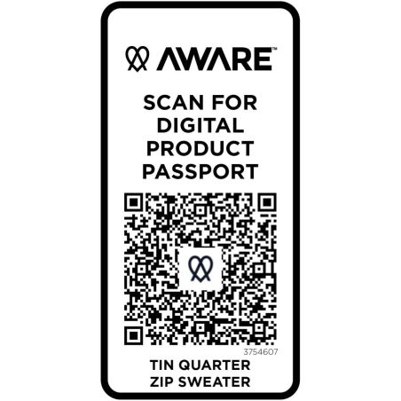 Sudadera unisex de material reciclado con cremallera 1/4 Aware™ Personalizada 637546