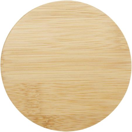 Taza de vidrio de 350 ml con tapa de bambú Personalizada 6113418