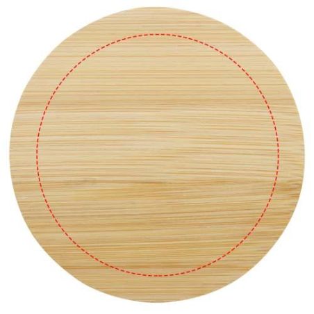 Taza de vidrio de 250 ml con tapa de bambú Personalizada 6113419