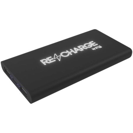 Batería externa inalámbrica de caucho luminosa de 10 000 mAh Personalizada 62PX060