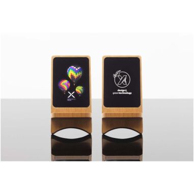 Cargador inalámbrico de madera de 15 W luminoso...