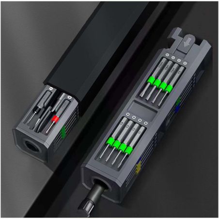 Set de destornilladores y accesorios de reparación de 30 piezas en caja de aluminio Personalizado 62PX170