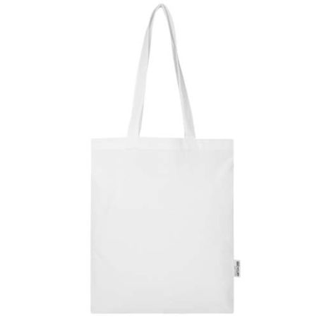 Bolsa Tote de 7 L de algodón reciclado de 140 g/m² con certificado GRS Personalizada 6120760