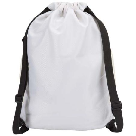 Bolsa deportiva de 18 L con cordón y compartimento inferior de material reciclado con certificado GRS Personalizada 6130099