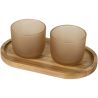 Set de bandeja de madera y vasos de vidrio acabado mate Personalizado 6126402 - Imagen 1