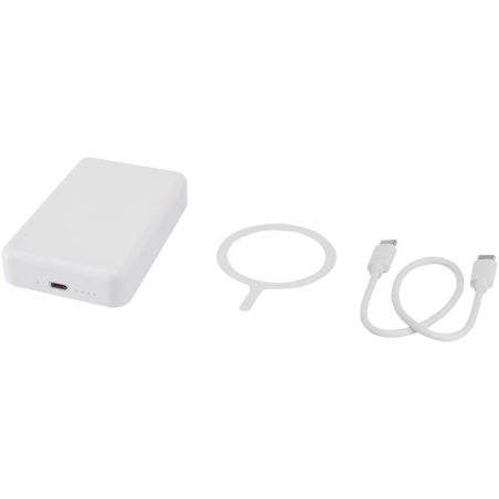 Batería externa inalámbrica magnética de 10 000 mAh y 15 W con PD de 20 W fabricada con plástico reciclado Personalizada 6124442
