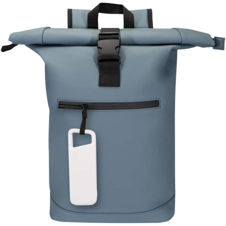 Batería externa de 5000 mAh y 12 W de plástico reciclado resistente al agua con mosquetón Personalizada 6124470