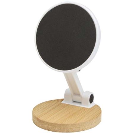 Soporte para teléfono magnético plegable de plástico reciclado con detalles de bambú Personalizado 6124463