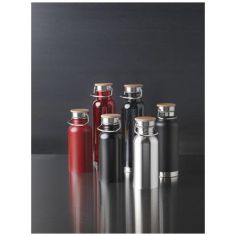 Botella acero inoxidable 550 ml tapa bambú con logo | Goodie