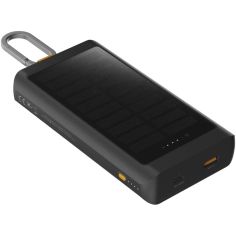 Batería externa solar de 10 000 mAh y 15 W con luz...