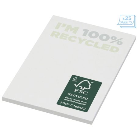 Bloc de notas adhesivas de papel reciclado de 50 x 75 mm Personalizada 621285