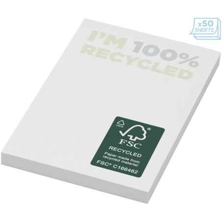Bloc de notas adhesivas de papel reciclado de 50 x 75 mm Personalizada 621285