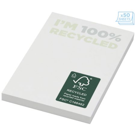 Bloc de notas adhesivas de papel reciclado de 50 x 75 mm Personalizada 621285