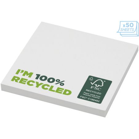 Bloc de notas adhesivas de papel reciclado de 75 x 75 mm Personalizada 621286