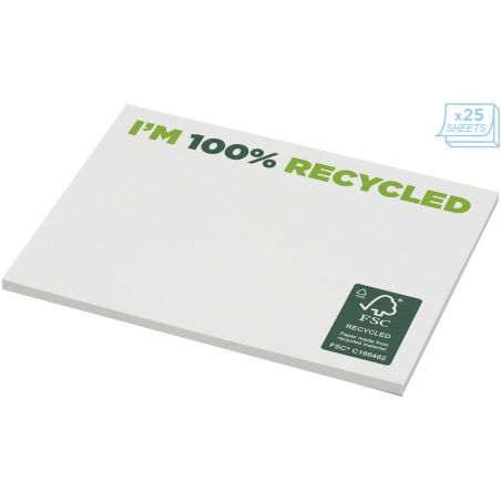 Bloc de notas adhesivas de papel reciclado de 100 x 75 mm Personalizada 621287