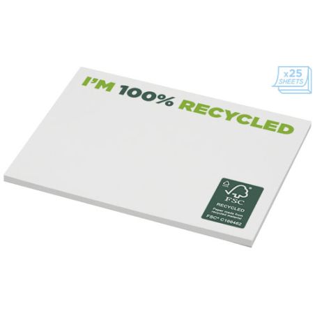 Bloc de notas adhesivas de papel reciclado de 100 x 75 mm Personalizada 621287