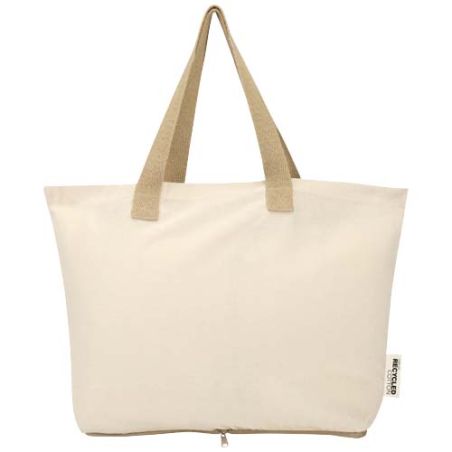 Bolsa Tote de 7 l de algodón reciclado GRS de 140 g/m² Personalizada 6120788