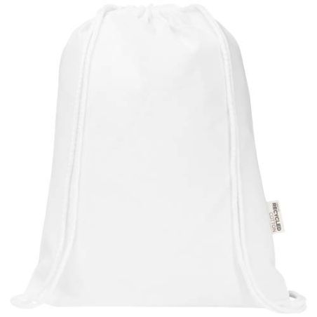 Bolsa con cuerdas de 5 l de algodón reciclado GRS de 180 g/m² Personalizada 6120791