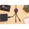 Cable de carga de 40 W 5 en 1 de PET reciclado con logo retroiluminado y estuche redondo de madera Personalizada 62PX071 - Imagen 8