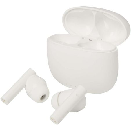 Auriculares True Wireless Bluetooth® de plástico reciclado con almohadillas de silicona Personalizada 6124482