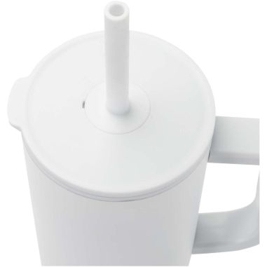 Vaso con aislamiento de 900 ml con certificado RCS y pajita de silicona Personalizado 6100867