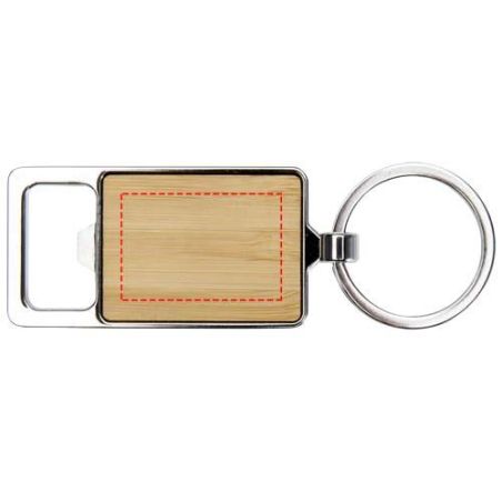 Llavero de bambú con abrebotellas Personalizado 6126340