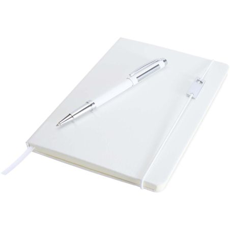 Set de libreta de tapa dura A5 y rollerball Personalizada 6106258