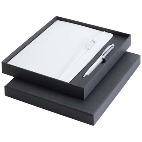 Set de libreta de tapa dura A5 y rollerball Personalizada 6106258