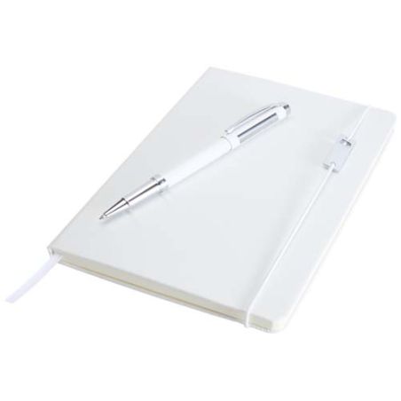 Set de libreta de tapa dura A5 y rollerball Personalizada 6106258