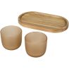 Set de bandeja de madera y vasos de vidrio acabado mate Personalizado 6126402 - Imagen 3