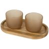 Set de bandeja de madera y vasos de vidrio acabado mate Personalizado 6126402 - Imagen 5