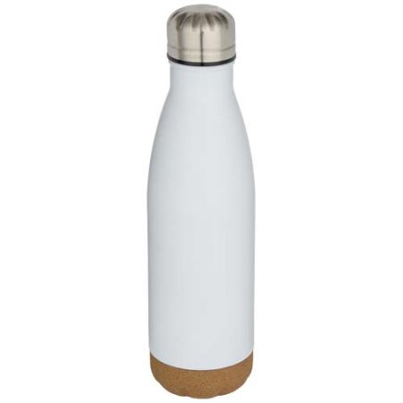 Botella de 500 ml de acero inoxidable con aislamiento y doble pared con detalles de corcho Personalizada 6100892