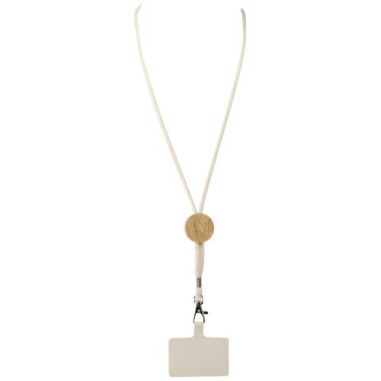 Lanyard para smartphone con detalles de bambú...