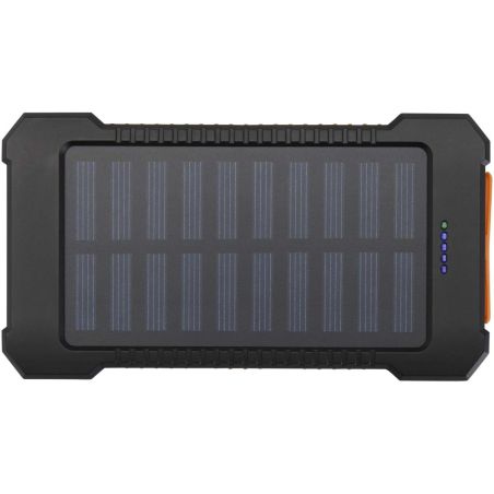 Batería externa solar de 5000 mAh y 10 W de plástico reciclado robusto con linterna incorporada Personalizada 6124471