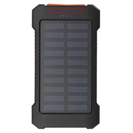 Batería externa solar de 5000 mAh y 10 W de plástico reciclado robusto con linterna incorporada Personalizada 6124471