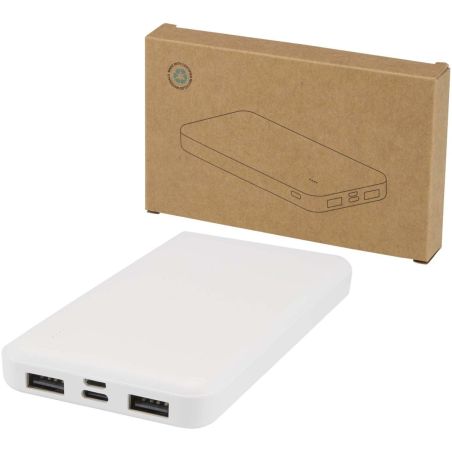Batería externa de plástico reciclado de 10 000 mAh y 10 W Personalizada 6124458