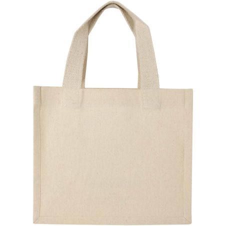 Bolsa Tote con fuelle mini de algodón reciclado GRS de 220 g/m² de 9 l Personalizada 6120787