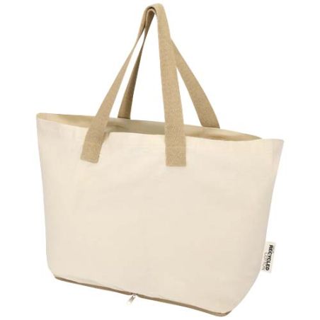Bolsa Tote de 7 l de algodón reciclado GRS de 140 g/m² Personalizada 6120788