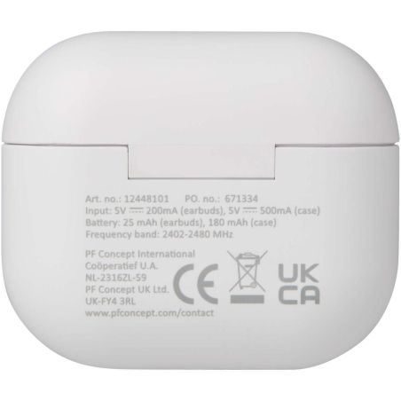 Auriculares True Wireless Bluetooth® de plástico reciclado Personalizado 6124481