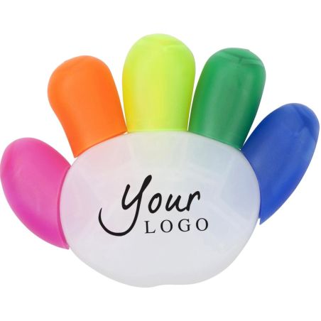 Marcador Fluorescente Forma de Mano Personalizado | Goodie