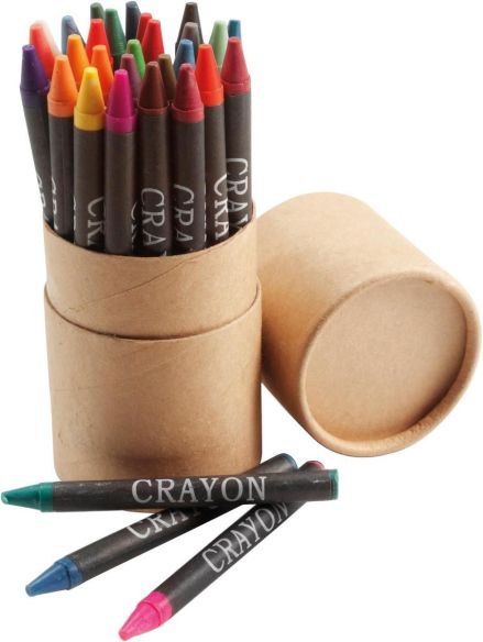 Tubo con 30 Ceras de Colores Personalizado | Goodie